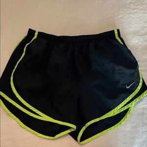Nike Women's Athletic Shorts Black with Neon Trim